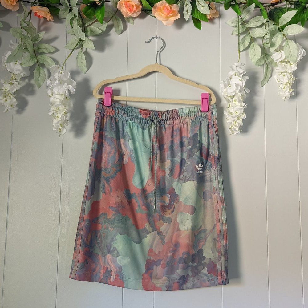 Adidas | Pastel Camo Print Mini Skirt